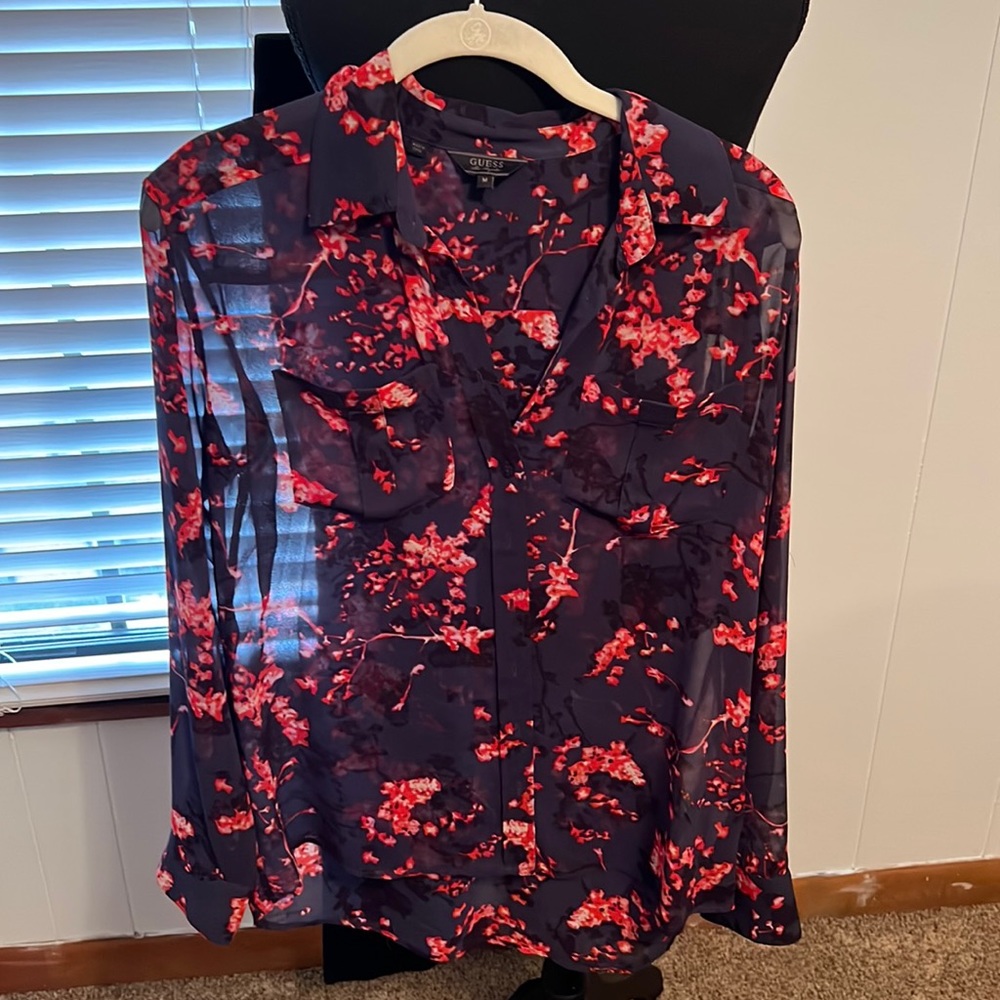 Guess sheer button down.